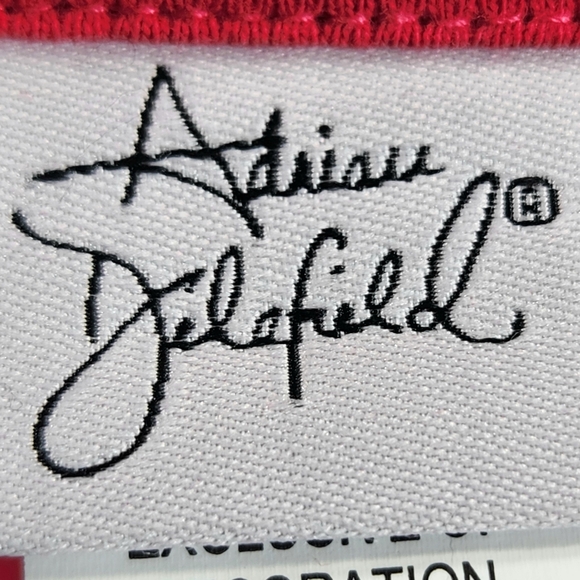 Adrian Delafield NWOT Pink Pearl Accent Front Neck Short Sleeve Top  Sz Medium - Picture 5 of 7